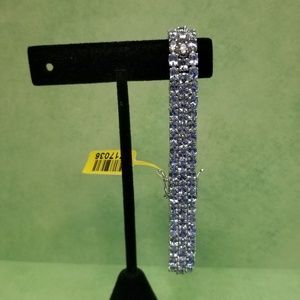 Tanzanite Platinum Over Sterling Silver Bracelet